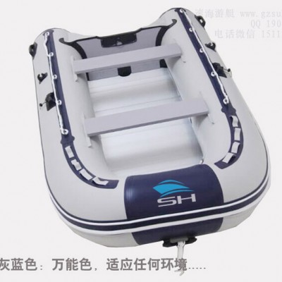 4人出口加厚橡皮艇,硬底木板條充氣